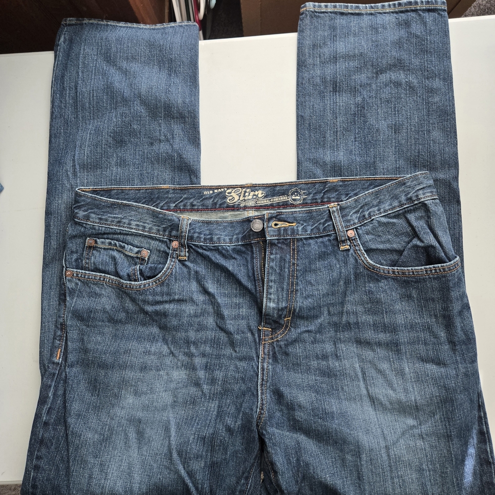 Old Navy Men's Slim Straight Blue Jeans 38x32